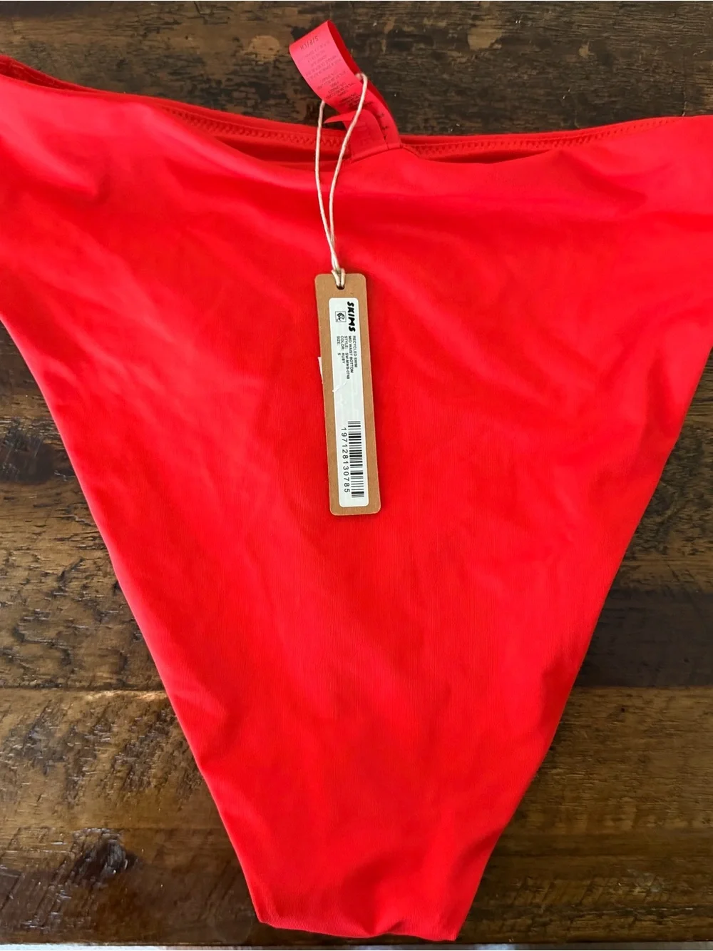 SKIMS Red High Cut Bikini Bottom